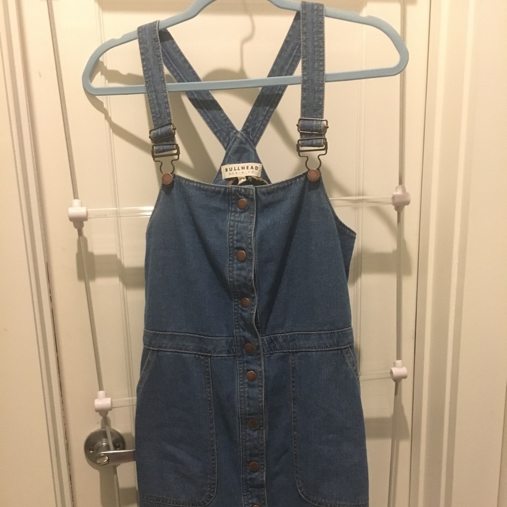 Bullhead Denim Co Button-Up Overall Dress